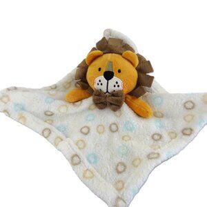 LION Lovey Security Blanket Cream Colored Circles Dot RN 130369 INF inc